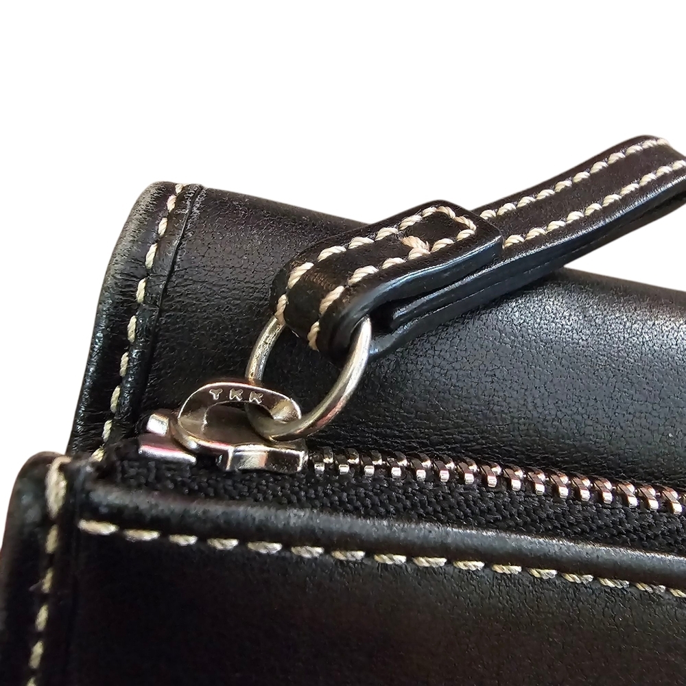 Coach Hamilton Black Leather Tri Fold Wallet - Picture 5 of 12